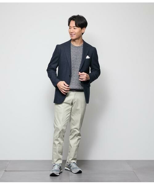 NEWYORKER / ニューヨーカー テーラードジャケット | 梳紡毛カシミヤ混ツイル ジャケット | 詳細14