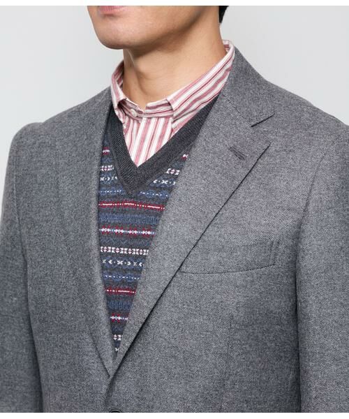 NEWYORKER / ニューヨーカー テーラードジャケット | 梳紡毛カシミヤ混ツイル ジャケット | 詳細3