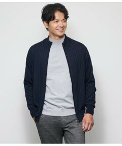 NEWYORKER / ニューヨーカー カーディガン・ボレロ | プレーティング ジップアップスタンド カーディガン