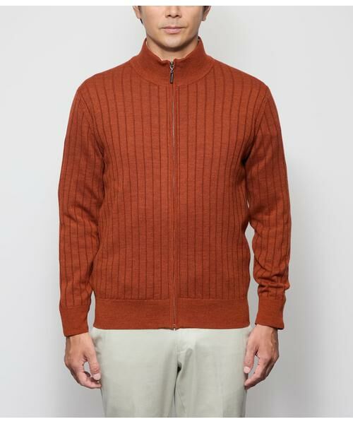 NEWYORKER / ニューヨーカー カーディガン・ボレロ | プレーティング ジップアップスタンド カーディガン | 詳細1