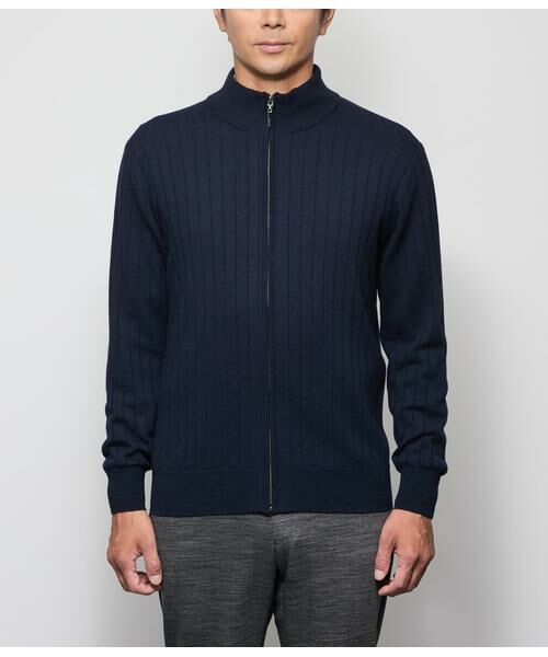 NEWYORKER / ニューヨーカー カーディガン・ボレロ | プレーティング ジップアップスタンド カーディガン | 詳細10