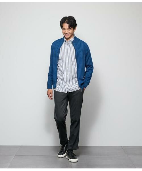 NEWYORKER / ニューヨーカー カーディガン・ボレロ | プレーティング ジップアップスタンド カーディガン | 詳細8