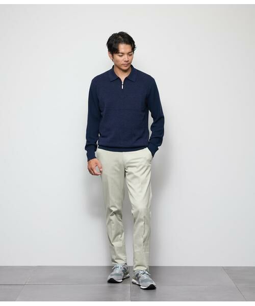 NEWYORKER / ニューヨーカー ニット・セーター | 襟付きハーフジップニット | 詳細10