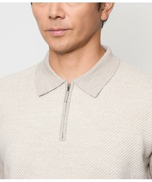 NEWYORKER / ニューヨーカー ニット・セーター | 襟付きハーフジップニット | 詳細3