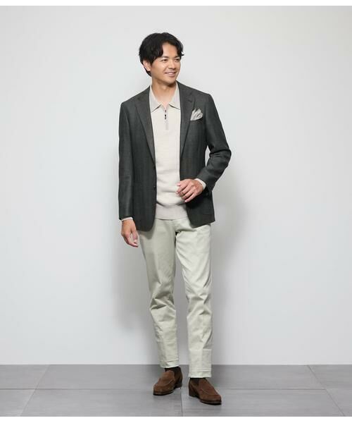 NEWYORKER / ニューヨーカー ニット・セーター | 襟付きハーフジップニット | 詳細7