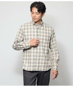 NEWYORKER / ニューヨーカー シャツ・ブラウス | NUANCES COLOR MEASURE CHECK 起毛 ネルチェック 長袖ショートボタンダウンシャツ