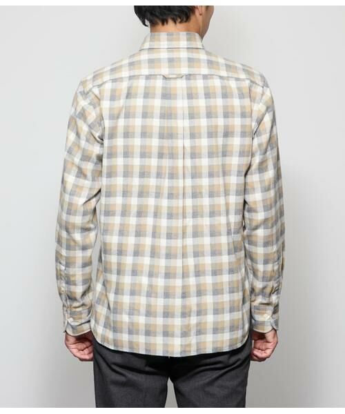 NEWYORKER / ニューヨーカー シャツ・ブラウス | NUANCES COLOR MEASURE CHECK 起毛 ネルチェック 長袖ショートボタンダウンシャツ | 詳細2