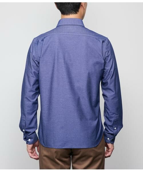 NEWYORKER / ニューヨーカー シャツ・ブラウス | Jカミーチェ ソロニットデニム 長袖カッタウェイカラーシャツ | 詳細2