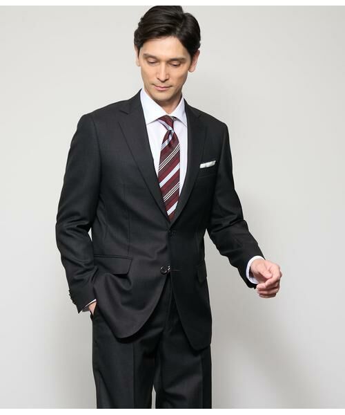 NEWYORKER/ニューヨーカー HERITAGE CLOTH 無地 サキソニー ジャケット(セットアップ対応) グレー A4 NEWYORKER/ニューヨーカー HERITAGE CLOTH 無地 サキソニー ジャケット(セットアップ対応) グレー A4