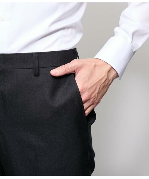 NEWYORKER / ニューヨーカー セットアップ | HERITAGE CLOTH 無地 サキソニー スラックス(セットアップ対応) | 詳細4