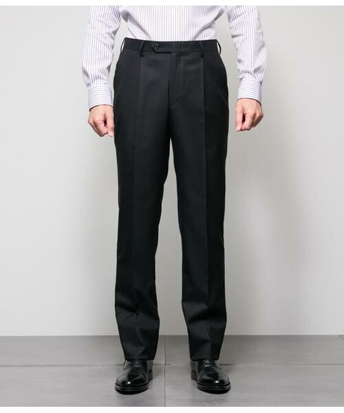 NEWYORKER / ニューヨーカー セットアップ | HERITAGE CLOTH 無地 サキソニー ワンタックスラックス(セットアップ対応) | 詳細1