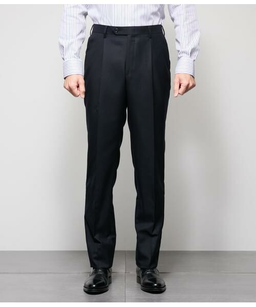 NEWYORKER / ニューヨーカー セットアップ | HERITAGE CLOTH 無地 サキソニー ワンタックスラックス(セットアップ対応) | 詳細8