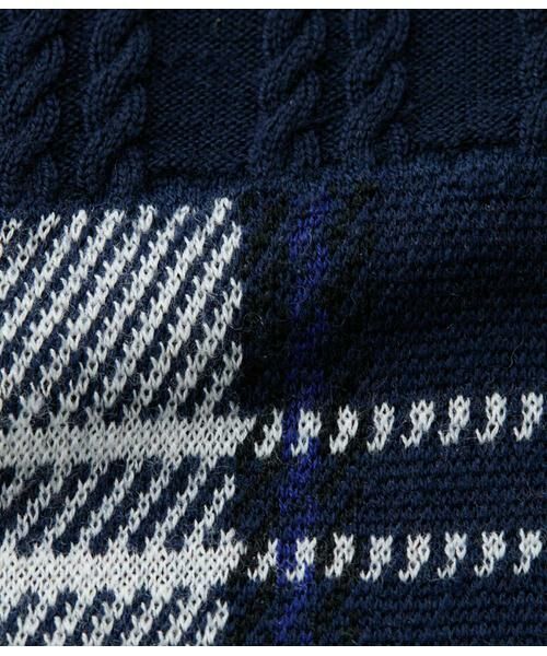 NEWYORKER / ニューヨーカー カーディガン・ボレロ | ニューヨーカータータン ケーブル柄スタンドフルジップ カーディガン | 詳細6