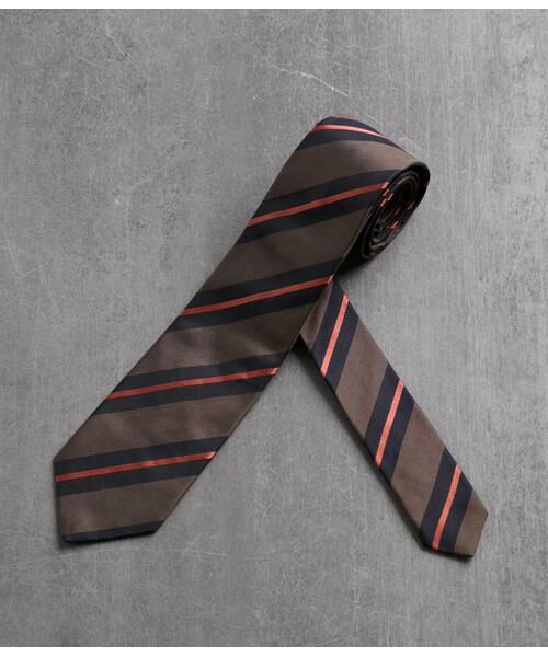 NEWYORKER / ニューヨーカー ネクタイ | Classico Seta サテンカラーストライプ ネクタイ | 詳細1