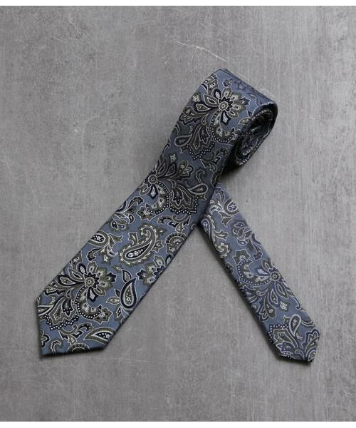 NEWYORKER / ニューヨーカー ネクタイ | MANTERO グレイッシュカーキペイズリー ネクタイ | 詳細1