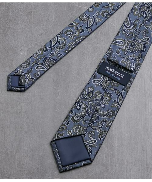 NEWYORKER / ニューヨーカー ネクタイ | MANTERO グレイッシュカーキペイズリー ネクタイ | 詳細2