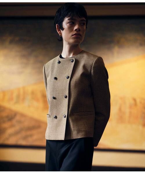 NEWYORKER / ニューヨーカー テーラードジャケット | カラーインブロック ダブルブレストジャケット | 詳細14