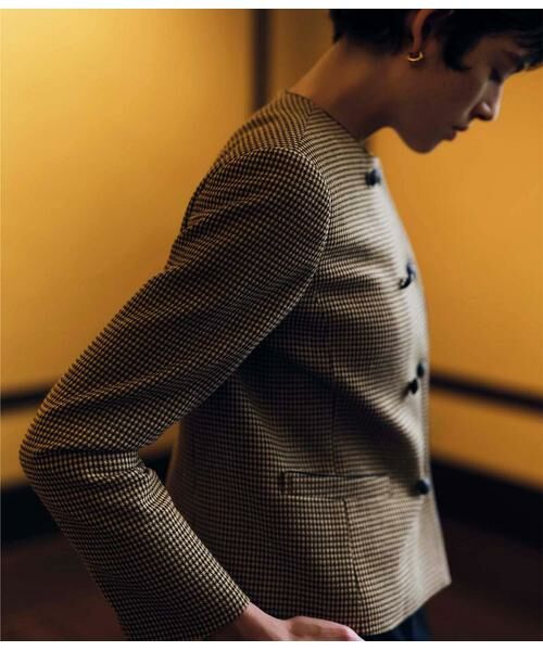 NEWYORKER / ニューヨーカー テーラードジャケット | カラーインブロック ダブルブレストジャケット | 詳細15