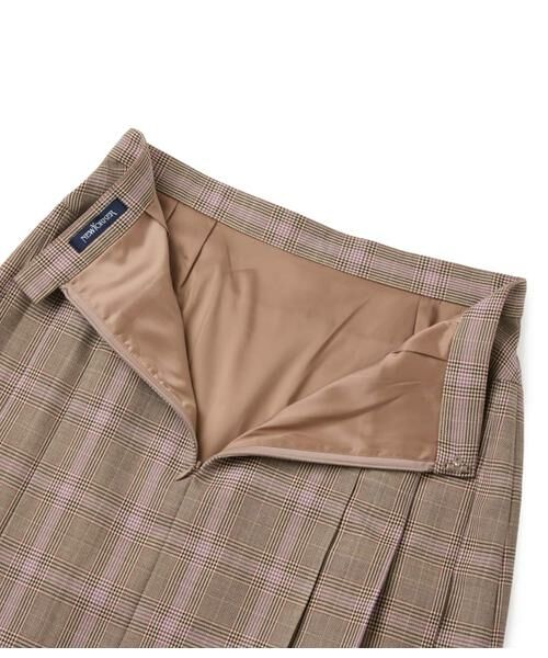 NEWYORKER / ニューヨーカー ミニ・ひざ丈スカート | カラードグレンチェック サイドタックプリーツスカート | 詳細4