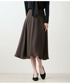 NEWYORKER / ニューヨーカー ミニ・ひざ丈スカート | ビットプリント フレアスカート