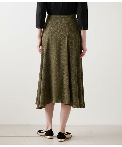 NEWYORKER / ニューヨーカー ミニ・ひざ丈スカート | ビットプリント フレアスカート | 詳細2