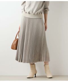 NEWYORKER / ニューヨーカー ミニ・ひざ丈スカート | フェイクスエード アコーディオンプリーツスカート