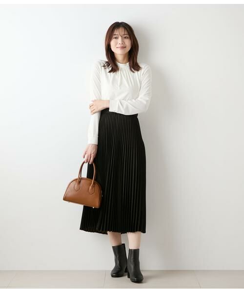 NEWYORKER / ニューヨーカー ミニ・ひざ丈スカート | フェイクスエード アコーディオンプリーツスカート | 詳細13