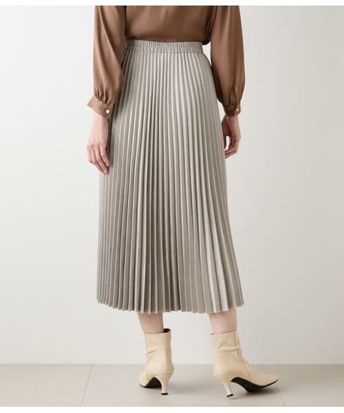 NEWYORKER / ニューヨーカー ミニ・ひざ丈スカート | フェイクスエード アコーディオンプリーツスカート | 詳細2