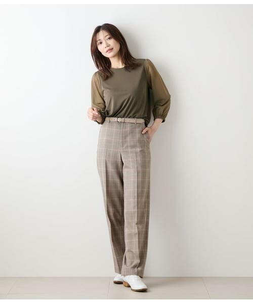 NEWYORKER / ニューヨーカー チノ・ワークパンツ | カラードグレンチェック ストレートパンツ | 詳細8