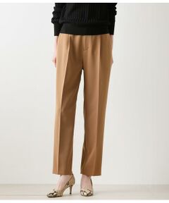 NEWYORKER / ニューヨーカー チノ・ワークパンツ | ギャバライクポリエステル タックテーパードパンツ