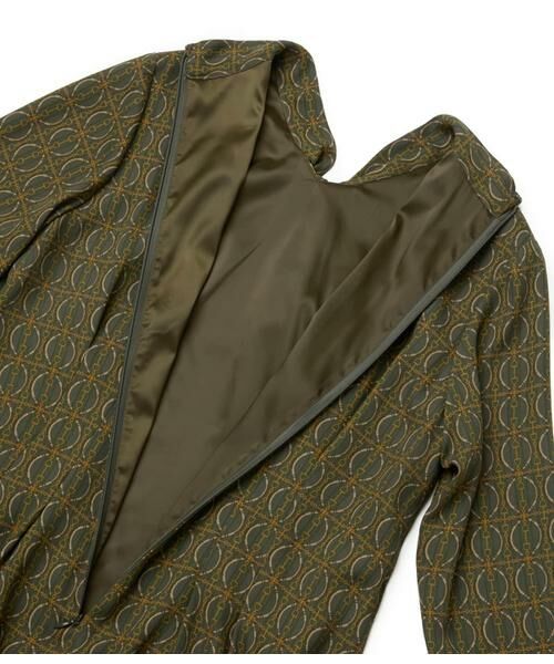 NEWYORKER / ニューヨーカー ミニ丈・ひざ丈ワンピース | ビットプリント ボウタイワンピース | 詳細7