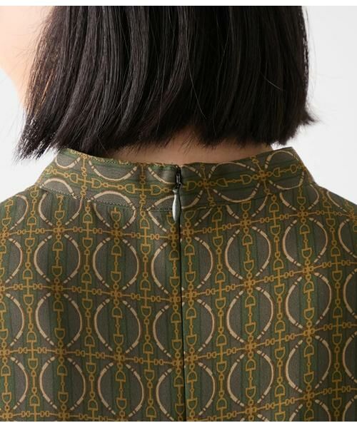 NEWYORKER / ニューヨーカー シャツ・ブラウス | ビットプリント スタンドカラーブラウス | 詳細4