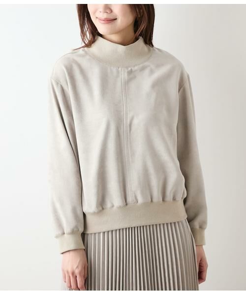 NEWYORKER / ニューヨーカー シャツ・ブラウス | フェイクスエード リブハイネックプルオーバー | 詳細1