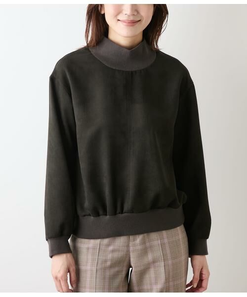 NEWYORKER / ニューヨーカー シャツ・ブラウス | フェイクスエード リブハイネックプルオーバー | 詳細6