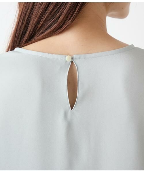 NEWYORKER / ニューヨーカー シャツ・ブラウス | ジョーゼットサテン フロントタック9分袖ブラウス | 詳細4