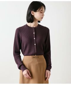 NEWYORKER / ニューヨーカー カーディガン・ボレロ | ケーブルクルーネックカーディガン