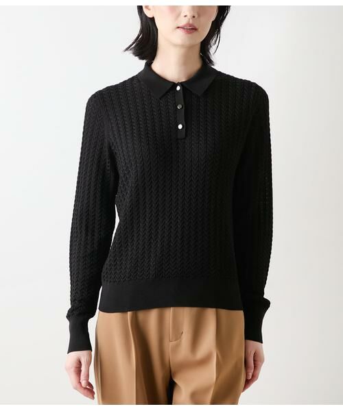 NEWYORKER / ニューヨーカー ニット・セーター | ケーブルニットポロシャツ | 詳細7