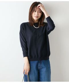 NEWYORKER / ニューヨーカー ニット・セーター | TCヘリンボーン 7分袖ニットプルオーバー