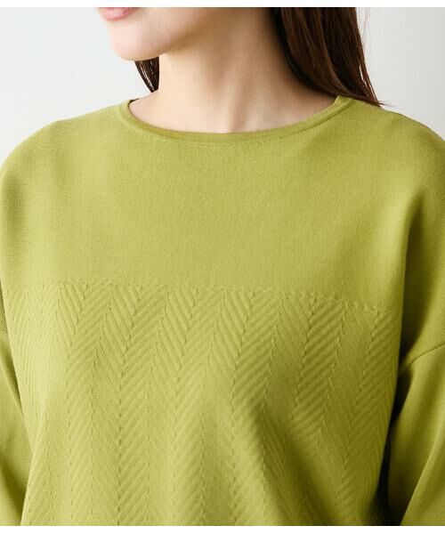 NEWYORKER / ニューヨーカー ニット・セーター | TCヘリンボーン 7分袖ニットプルオーバー | 詳細3