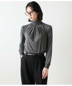 NEWYORKER / ニューヨーカー カットソー | ラグウォーム ギャザータートルネックカットソー