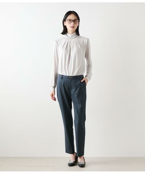 NEWYORKER / ニューヨーカー カットソー | ラグウォーム ギャザータートルネックカットソー | 詳細10