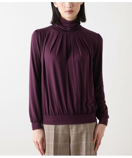 NEWYORKER / ニューヨーカー カットソー | ラグウォーム ギャザータートルネックカットソー | 詳細20