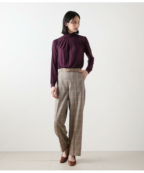 NEWYORKER / ニューヨーカー カットソー | ラグウォーム ギャザータートルネックカットソー | 詳細21