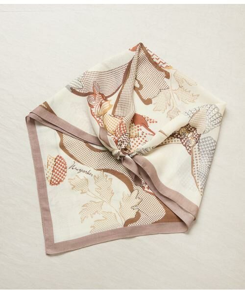 NEWYORKER / ニューヨーカー バンダナ・スカーフ | MANTERO(マンテロ) アニマルスカーフ（ベージュ）