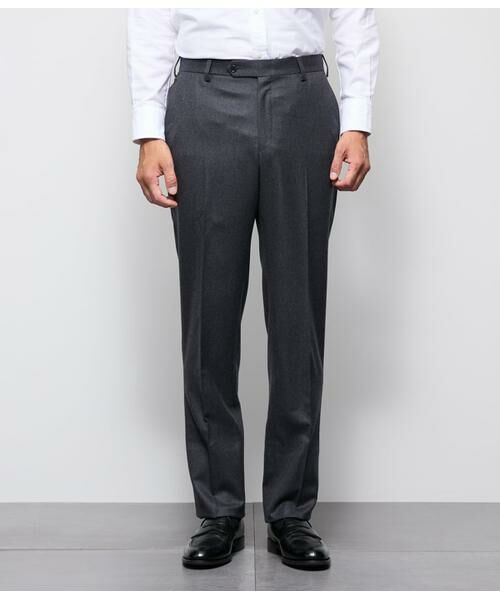 NEWYORKER / ニューヨーカー スラックス・ドレスパンツ | フランネル ノータックスラックス | 詳細1