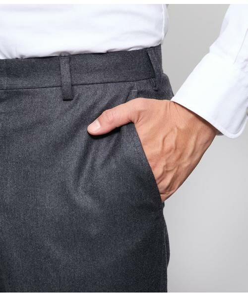 NEWYORKER / ニューヨーカー スラックス・ドレスパンツ | フランネル ノータックスラックス | 詳細4
