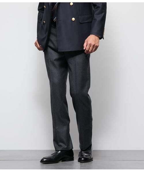 夏用グレーとネイビーのスラックス2点セット アイス シルク ズボン メンズ 夏 涼しい 夏用 ビジネス