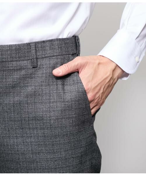 NEWYORKER / ニューヨーカー セットアップ | PREMIUM ミルドチェック ウエストアジャストスラックス(セットアップ対応) | 詳細4