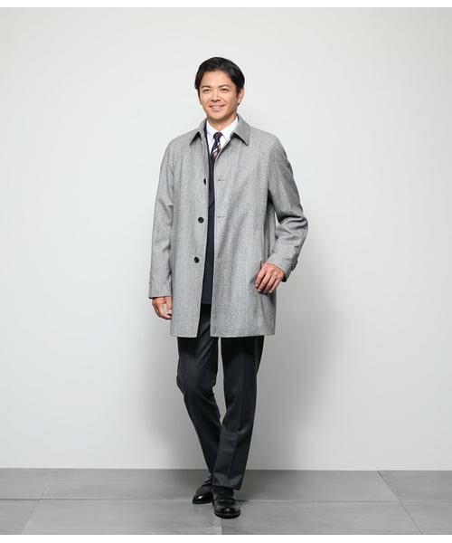 NEWYORKER / ニューヨーカー ステンカラーコート | 千鳥ミルド リバーサイドコート | 詳細10
