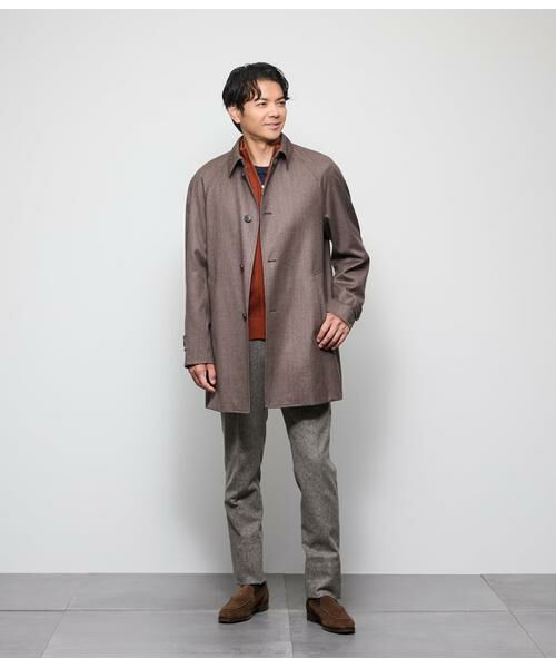 NEWYORKER / ニューヨーカー ステンカラーコート | 千鳥ミルド リバーサイドコート | 詳細15